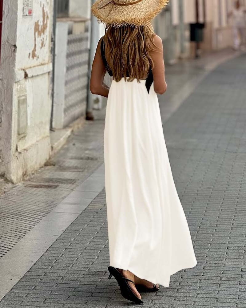 Gabriella | Cross-Halter Maxi Dress