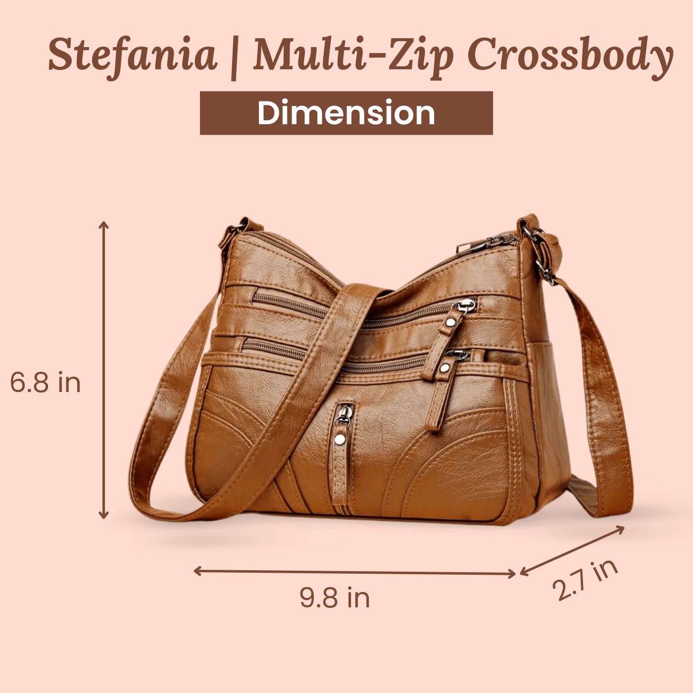 Giulia's Multi-Zip | Crossbody Bag