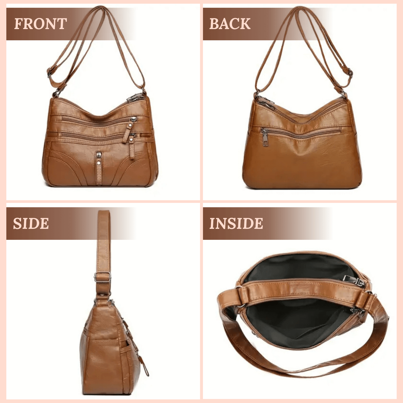 Giulia's Multi-Zip | Crossbody Bag