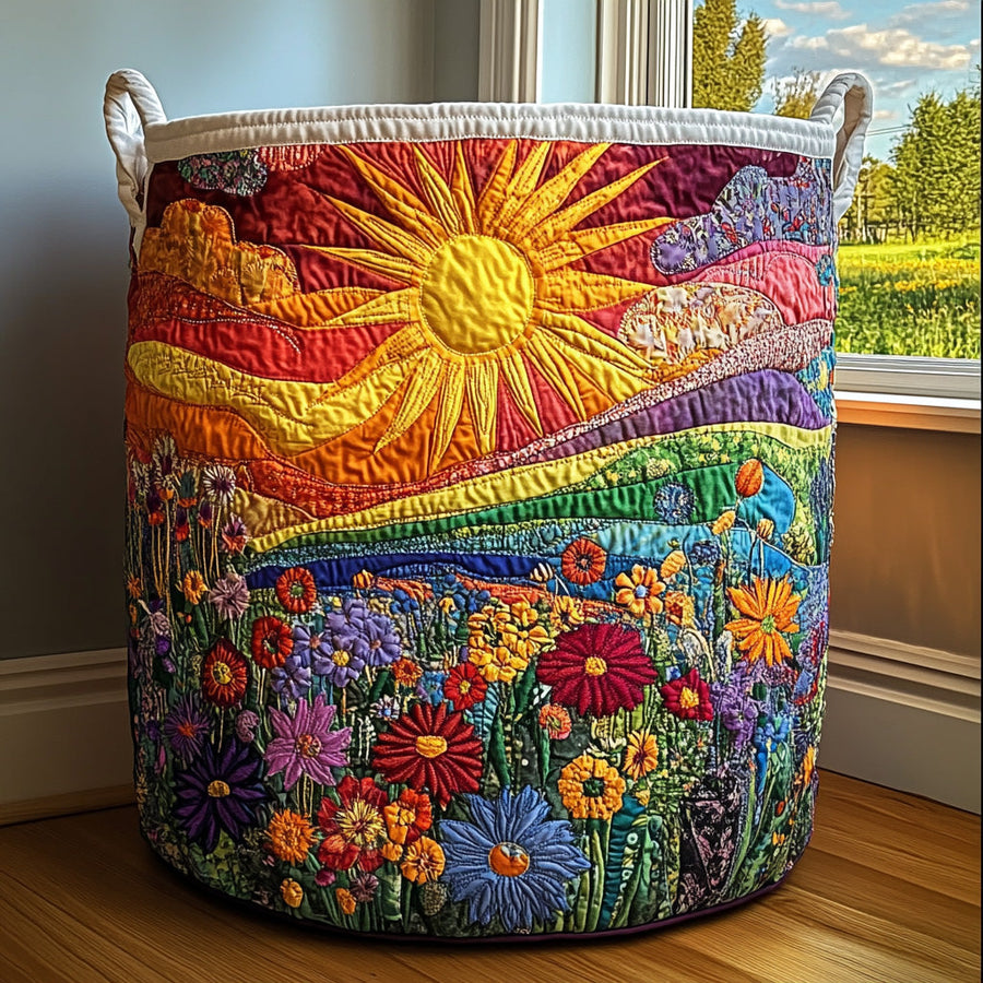 Amelia | Hand-Quilted Laundry Basket