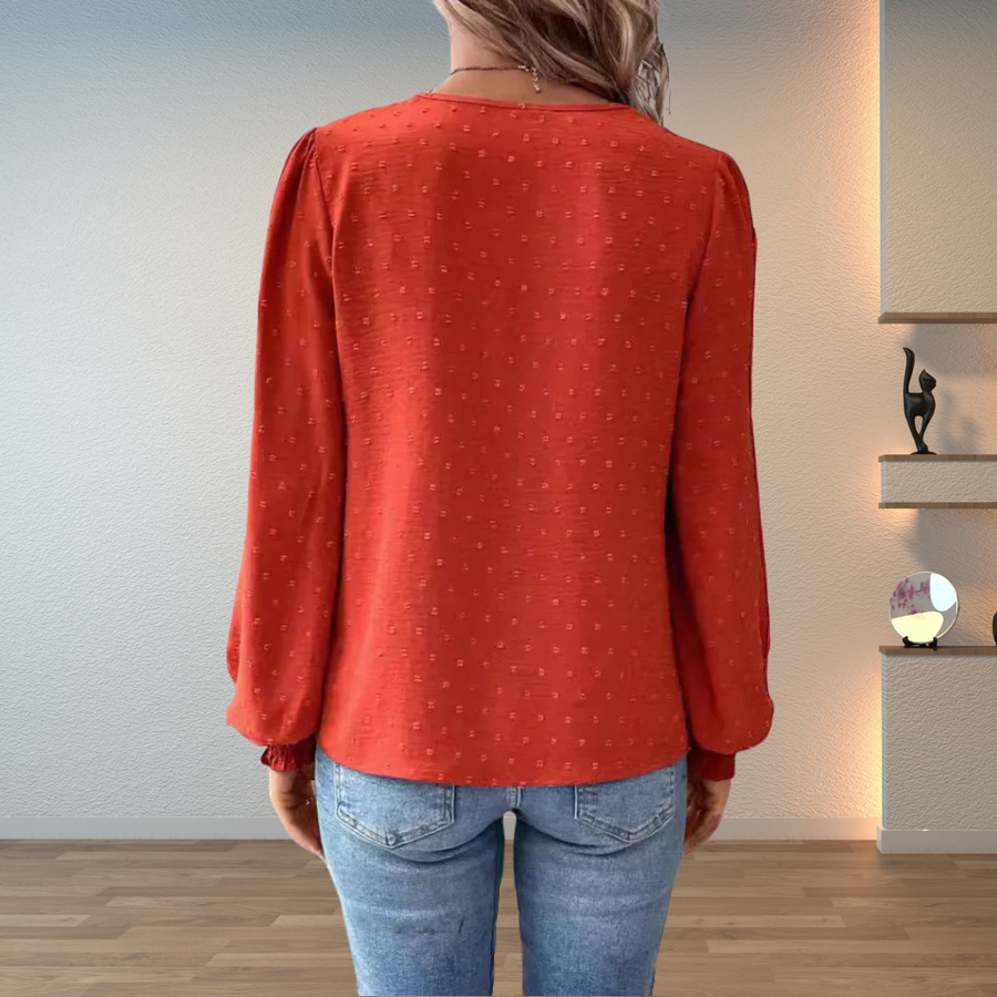 Cicely | Lace Detail V-Neck Blouse