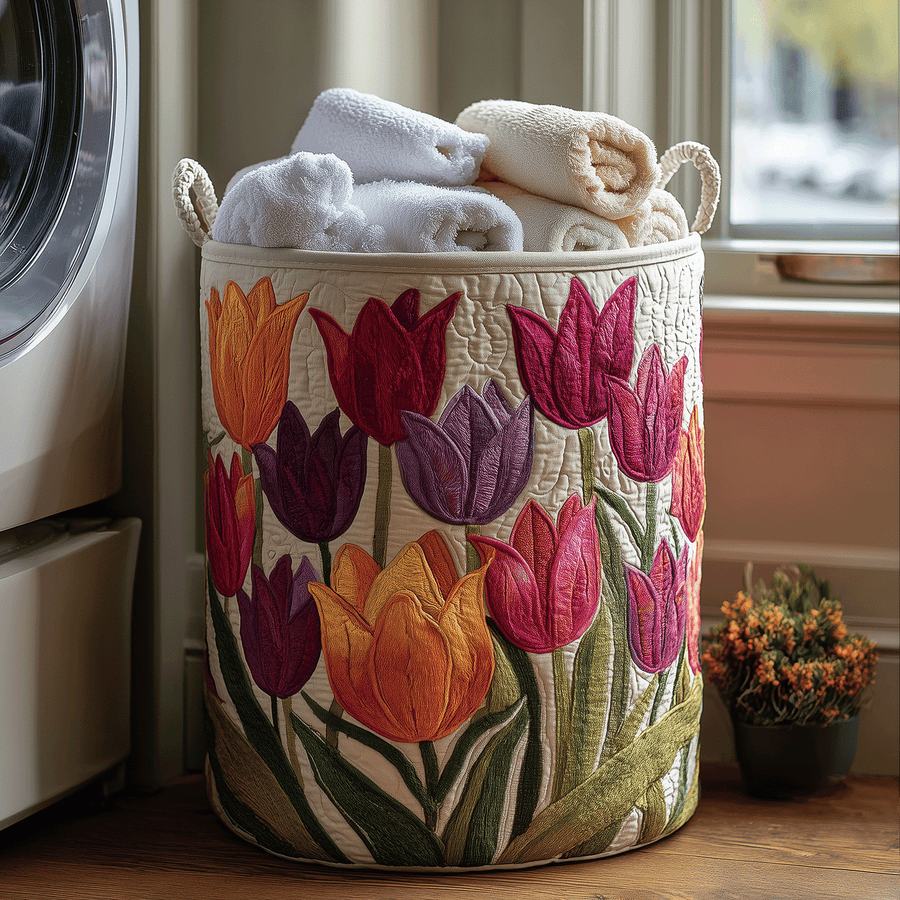 Liliana | Hand-Quilted Laundry Basket