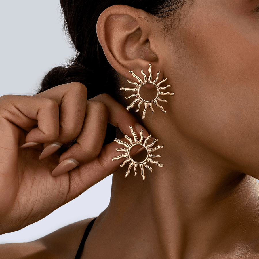 Lucasta | Sunflower Stud Earrings