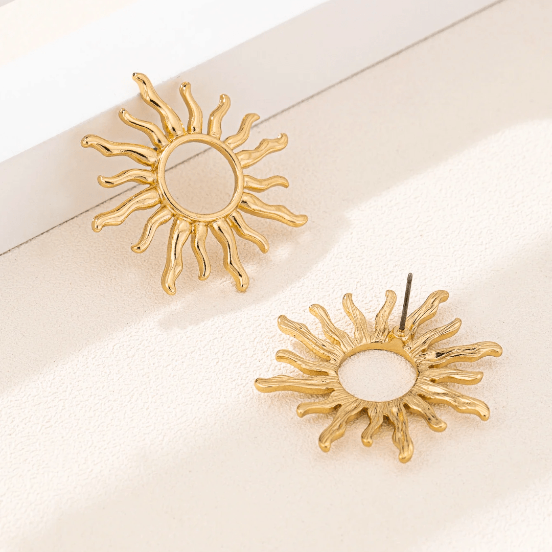 Lucasta | Sunflower Stud Earrings