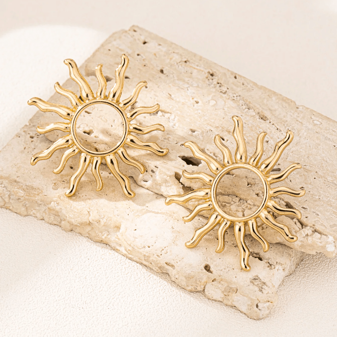 Lucasta | Sunflower Stud Earrings