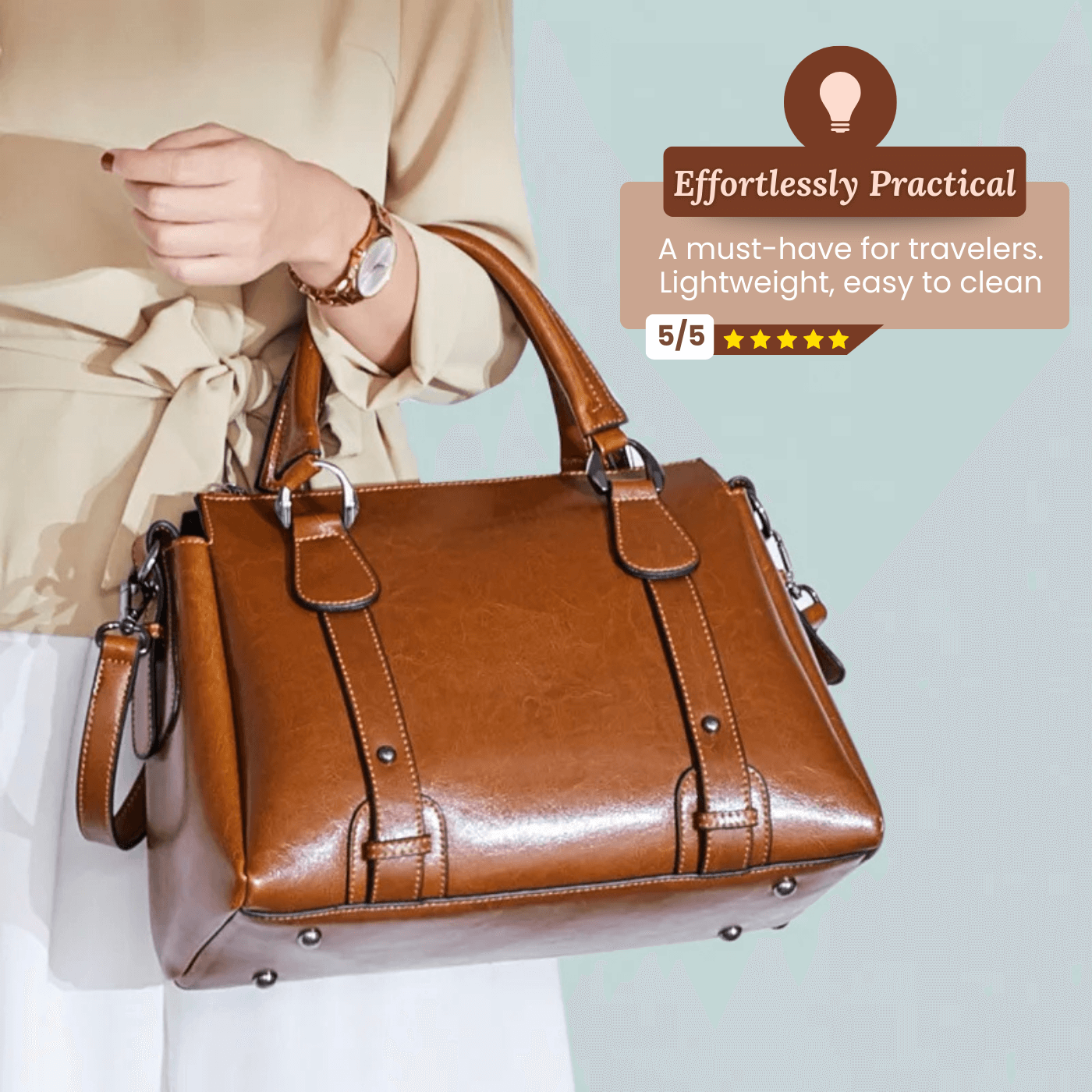 Valeria Top-Zip Satchel | Shoulder Bag