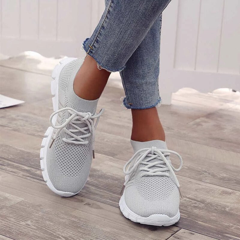 Suzanne | Mesh Lace-Up Comfort Sneakers