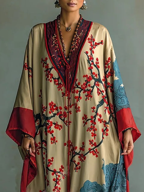 Plum Blossom Maxi Dress