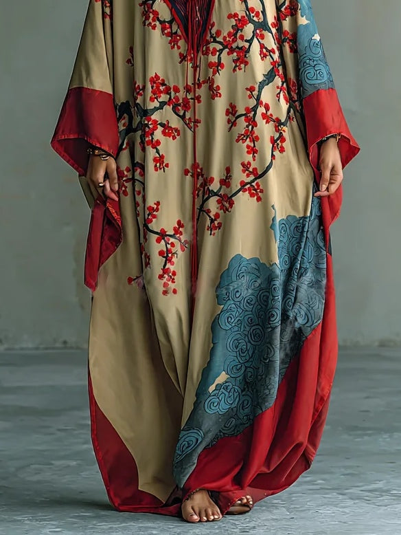 Plum Blossom Maxi Dress