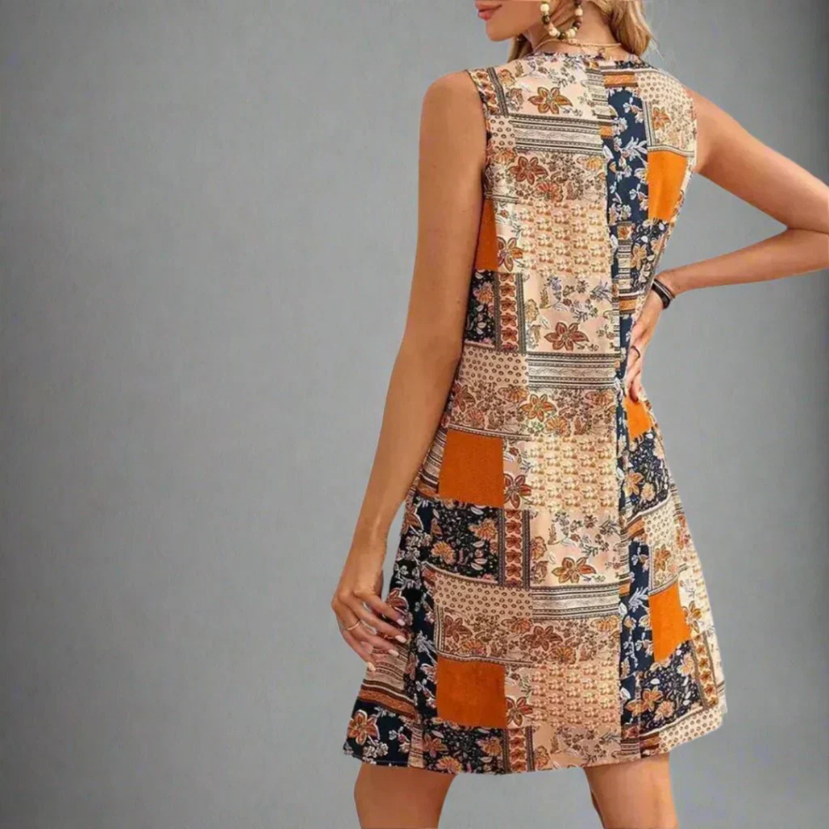 Francine | Boho Patchwork Mini Dress