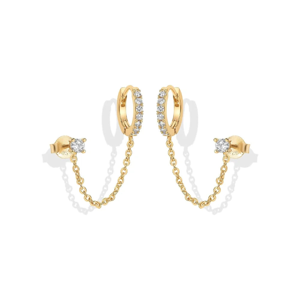 Adella Chain Earrings | Gold