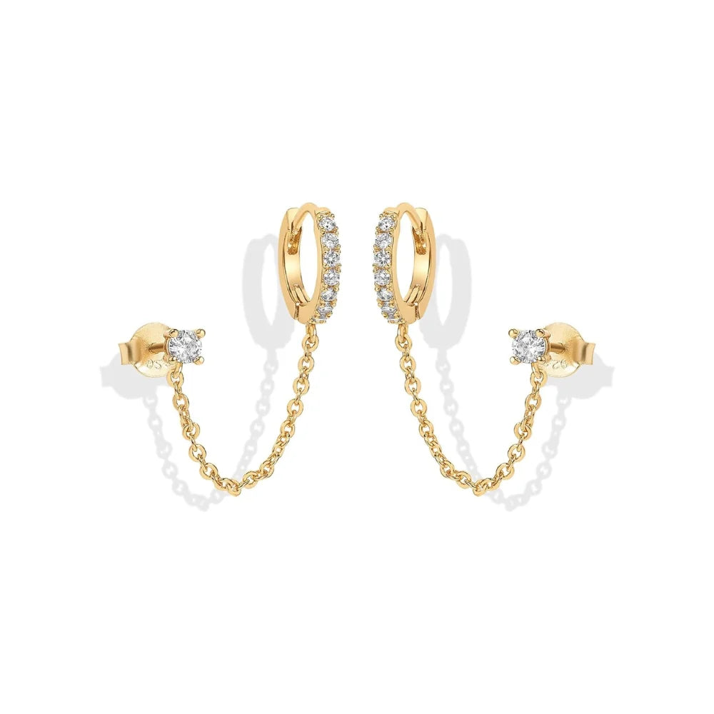 Adella Chain Earrings | Gold