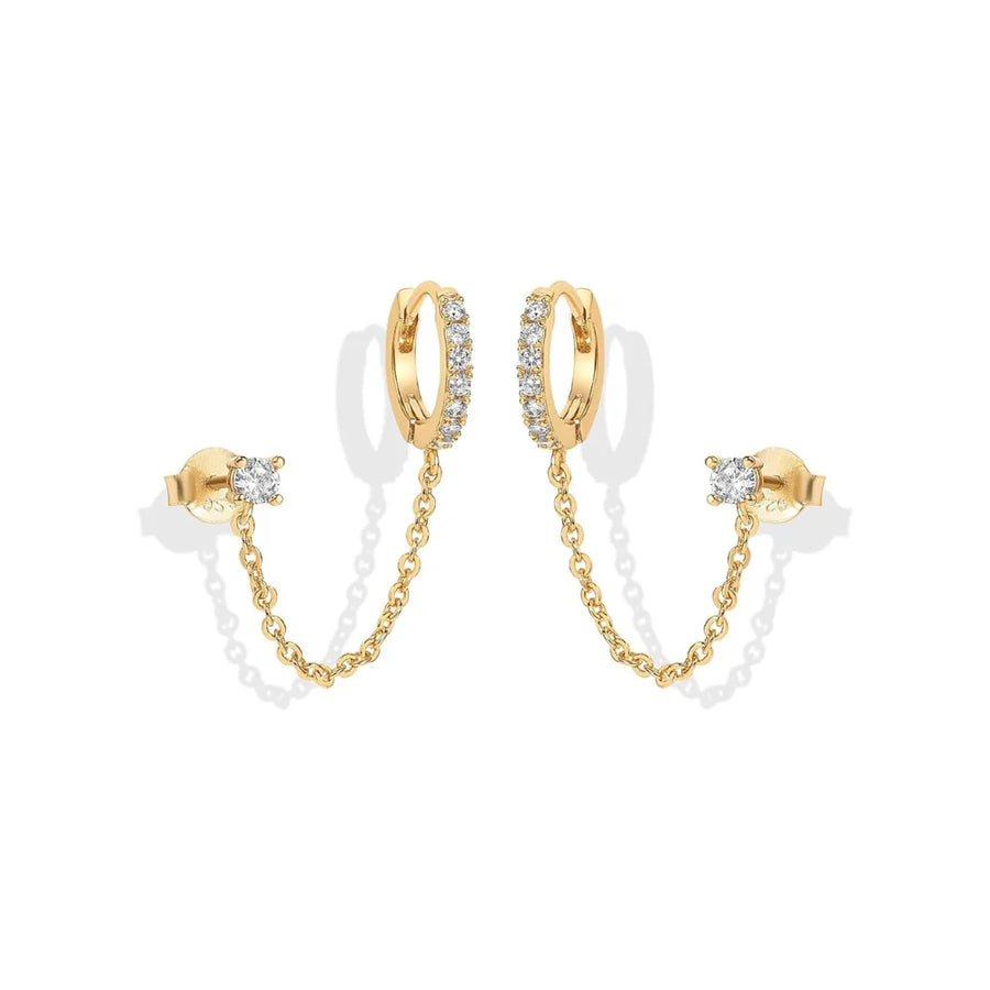 Adella Chain Earrings | Gold