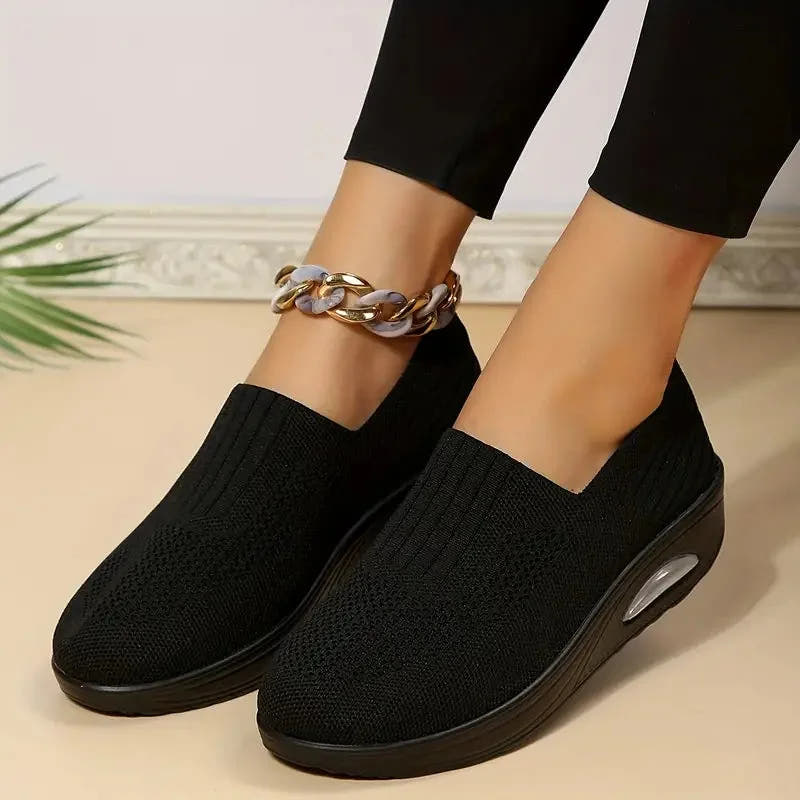 Aine | Breathable Knit Slip-On Sneakers