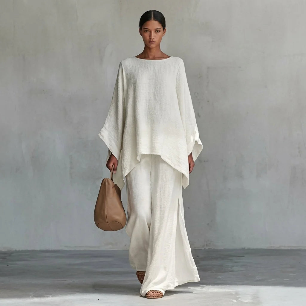 Althea | Long-Sleeve Wide-Leg Trouser Set