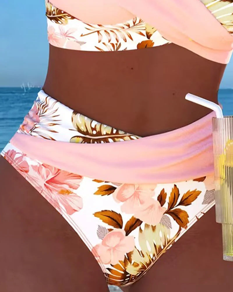 Annabella | Contrast Floral Swim Set