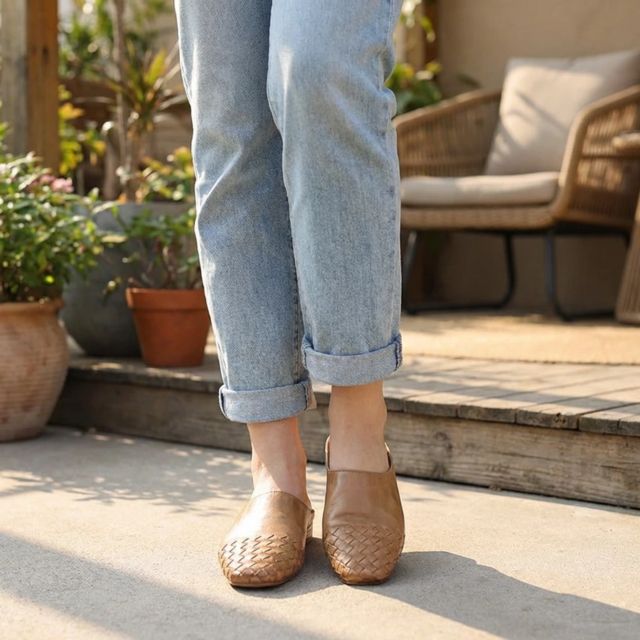 Velmirae Comfortable Leather Mules