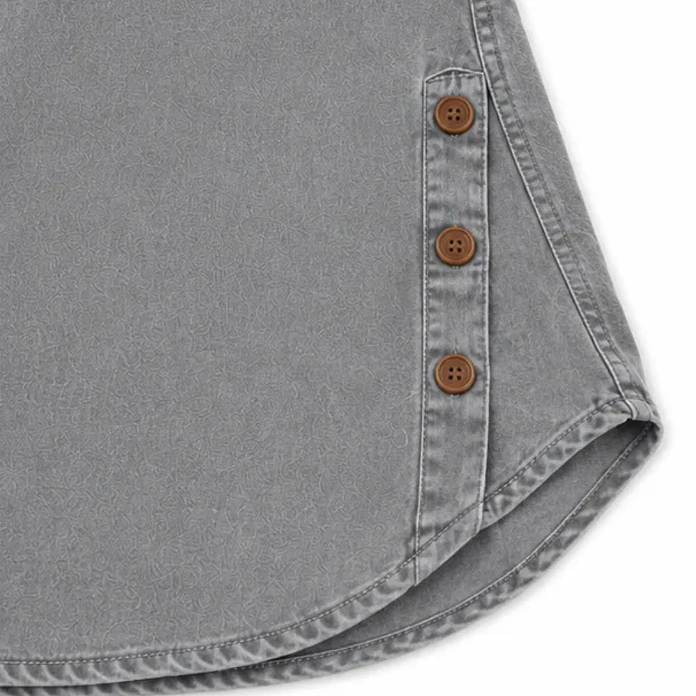 Avelyn | Henley Tunic Top with Side Buttons