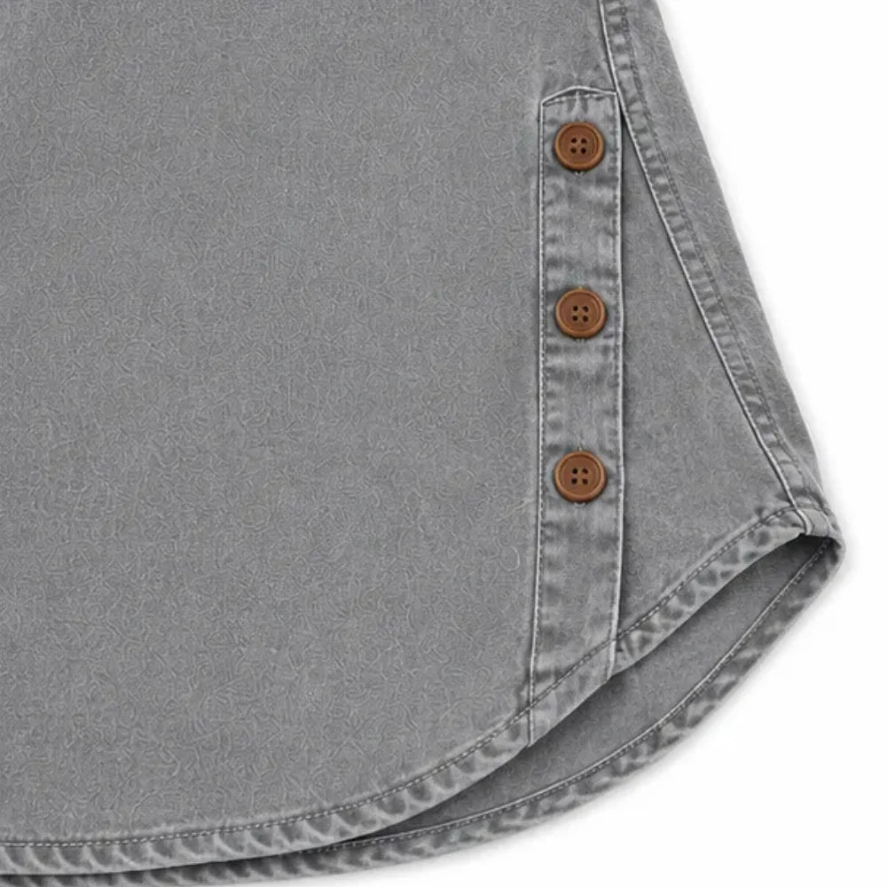 Avelyn | Henley Tunic Top with Side Buttons