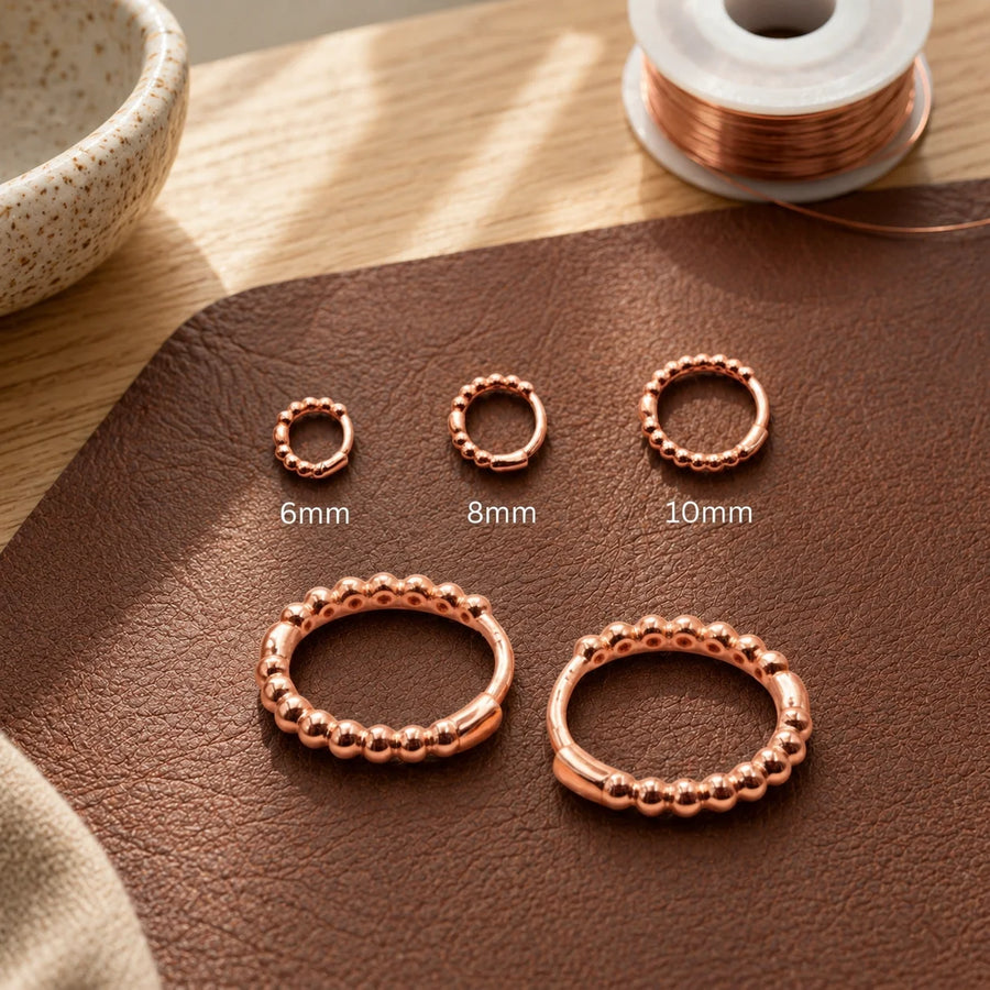Bead Copper Earrings
