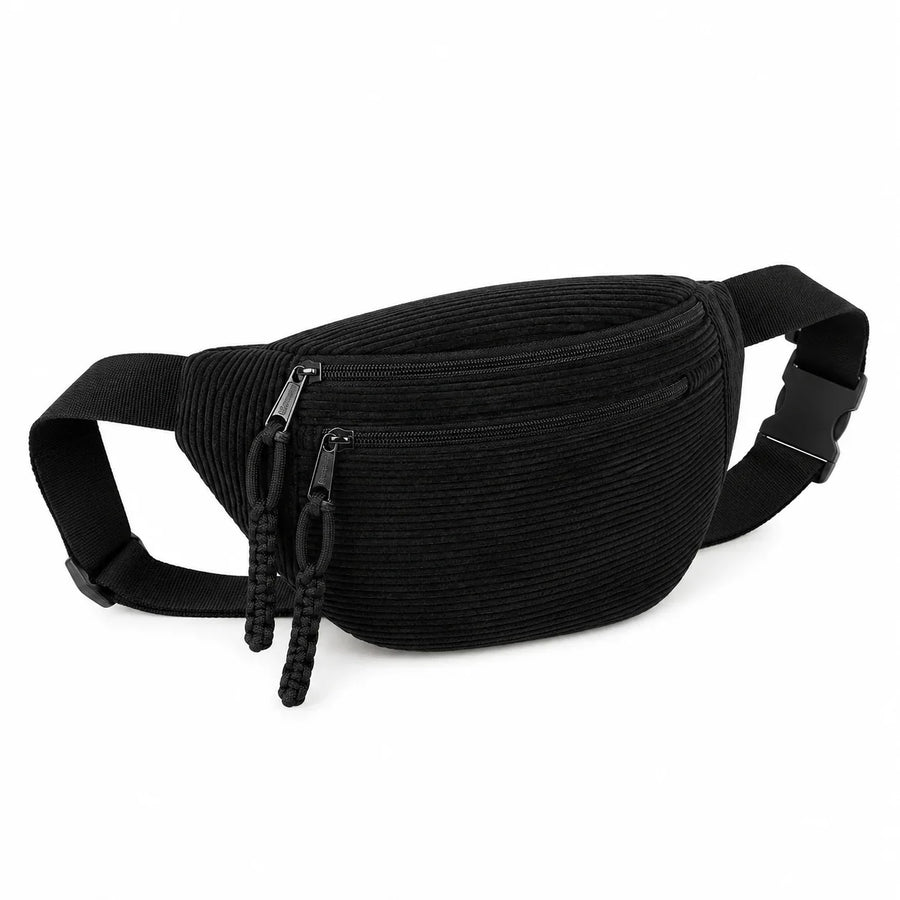 Greta | Corduroy Shoulder Bag Black