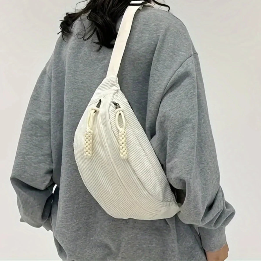 Bianca | Corduroy Shoulder Bag White