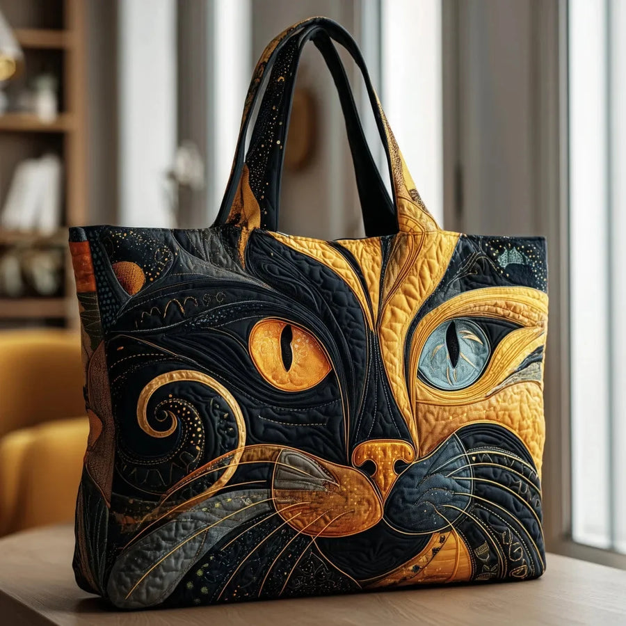 Beryl | Mystic Cat Quilted Tote