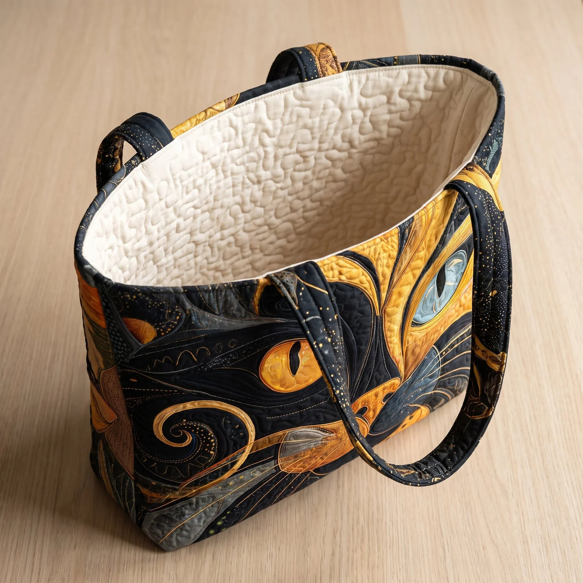 Beryl | Mystic Cat Quilted Tote