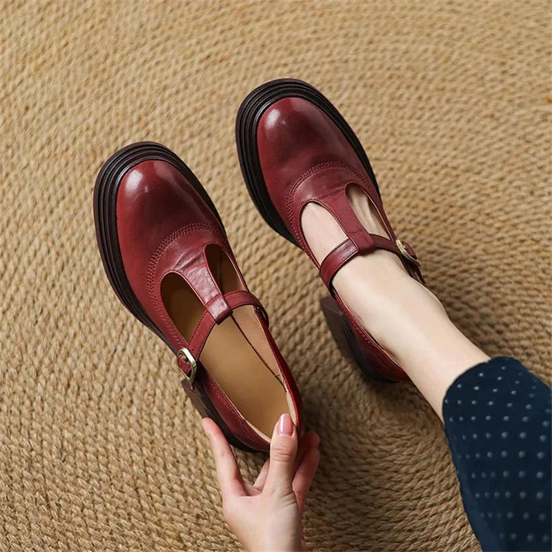 Bettina | Chunky Block Heel Mary Jane Pumps