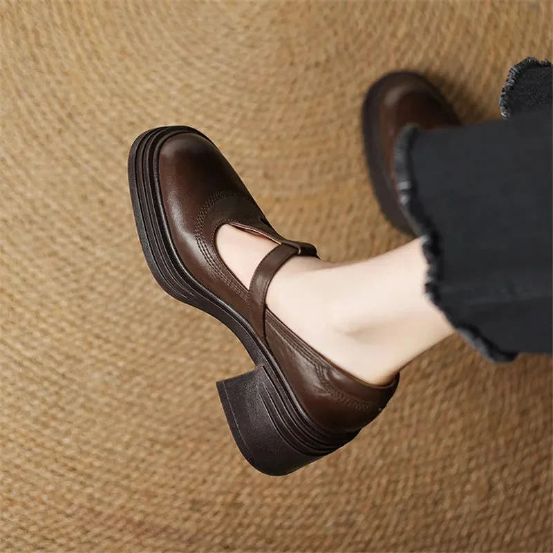 Bettina | Chunky Block Heel Mary Jane Pumps