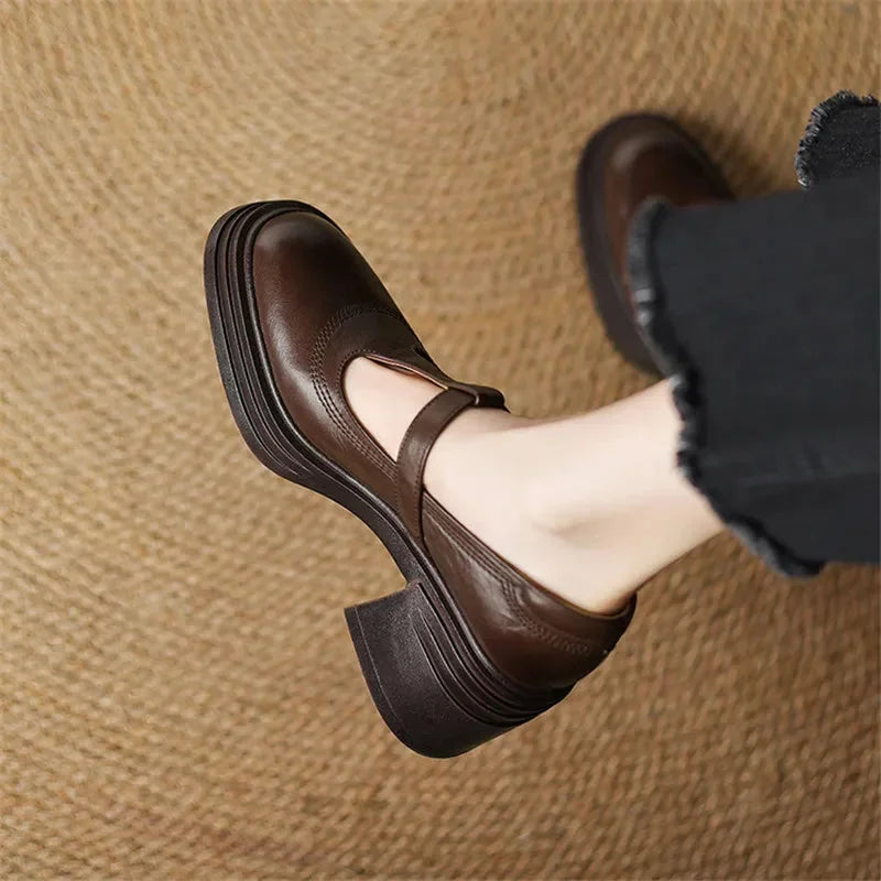 Bettina | Chunky Block Heel Mary Jane Pumps