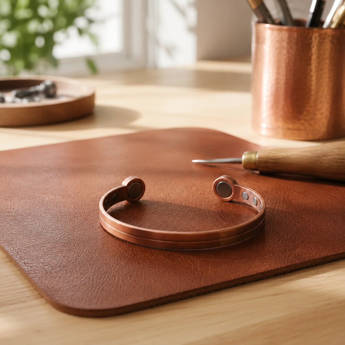 Bevel Copper Bracelet
