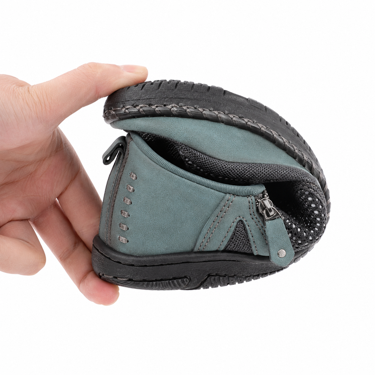 Ashlynn | Hand-Stitched Zip Comfort Loafers
