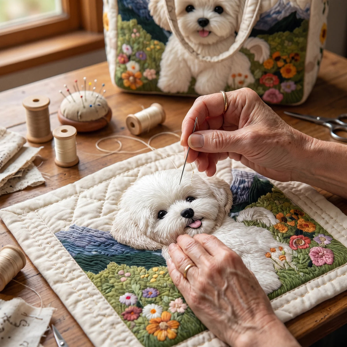 Blair | Enchanted Dog Quilted Tote