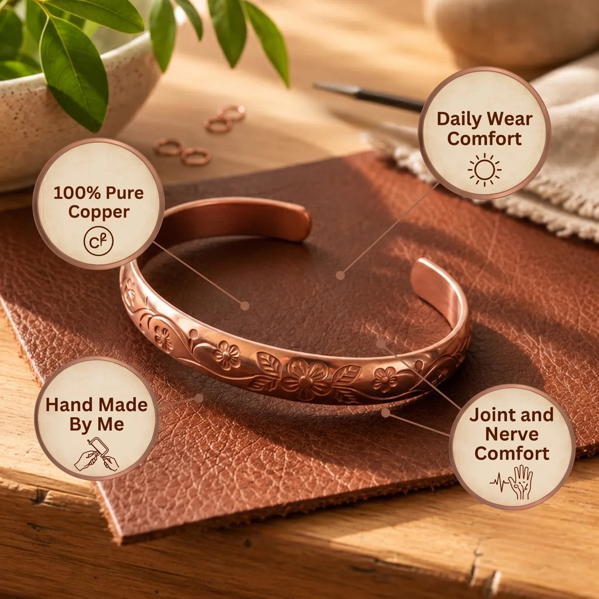 Blossom Copper Bracelet