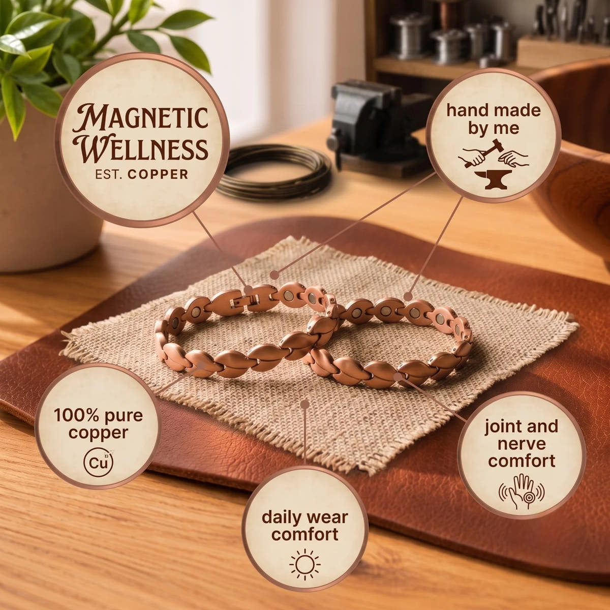 Bog Copper Anklet