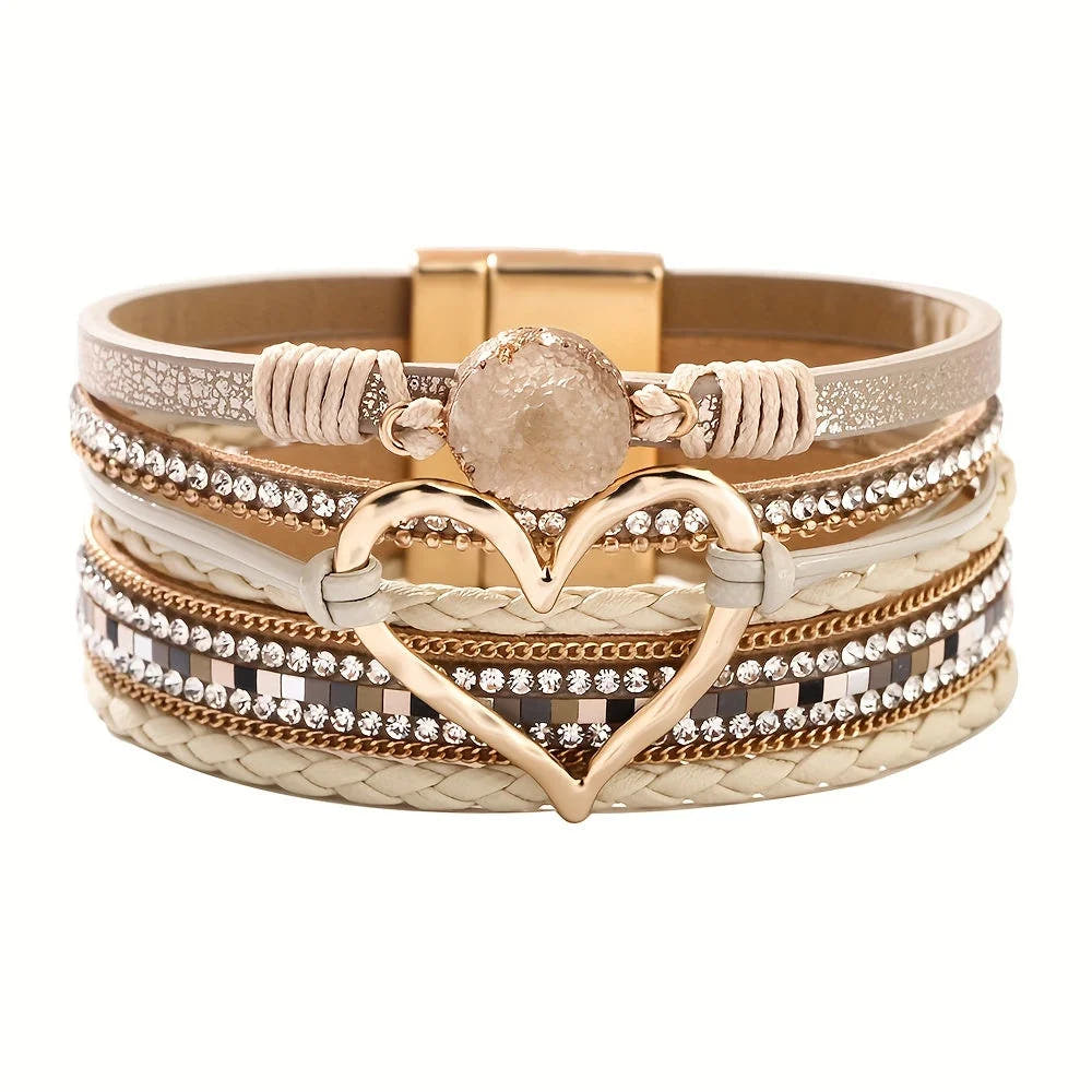 Boho Multi-Strand Leather Bracelet