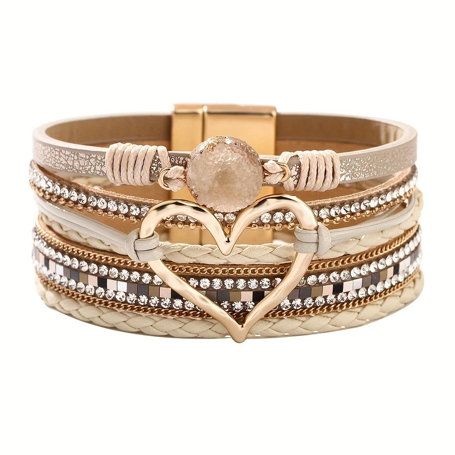 Boho Multi-Strand Leather Bracelet