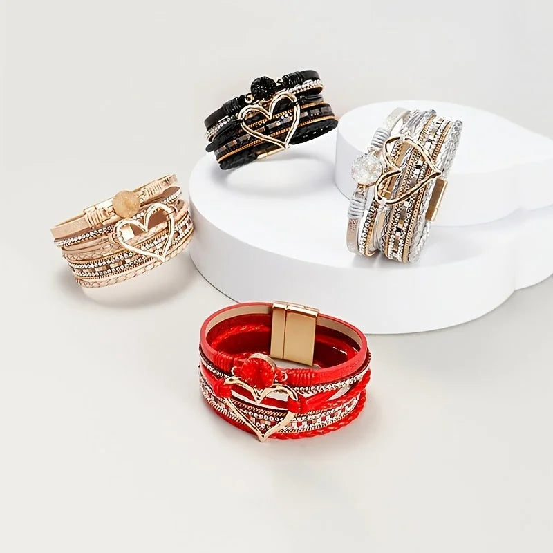Boho Multi-Strand Leather Bracelet