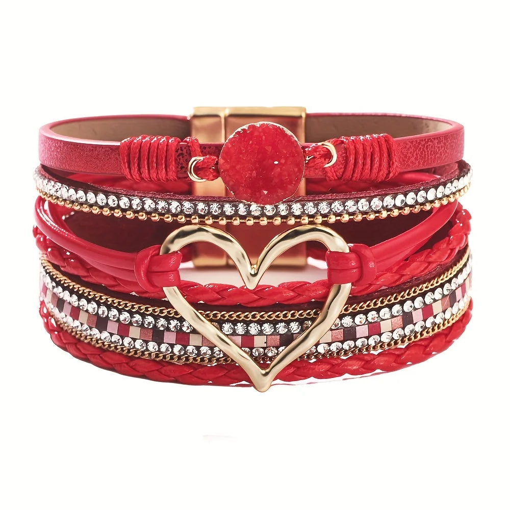 Boho Multi-Strand Leather Bracelet