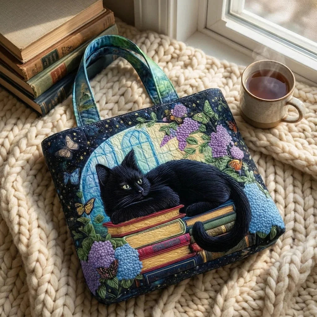Bonita | Black Cat on Books Tote