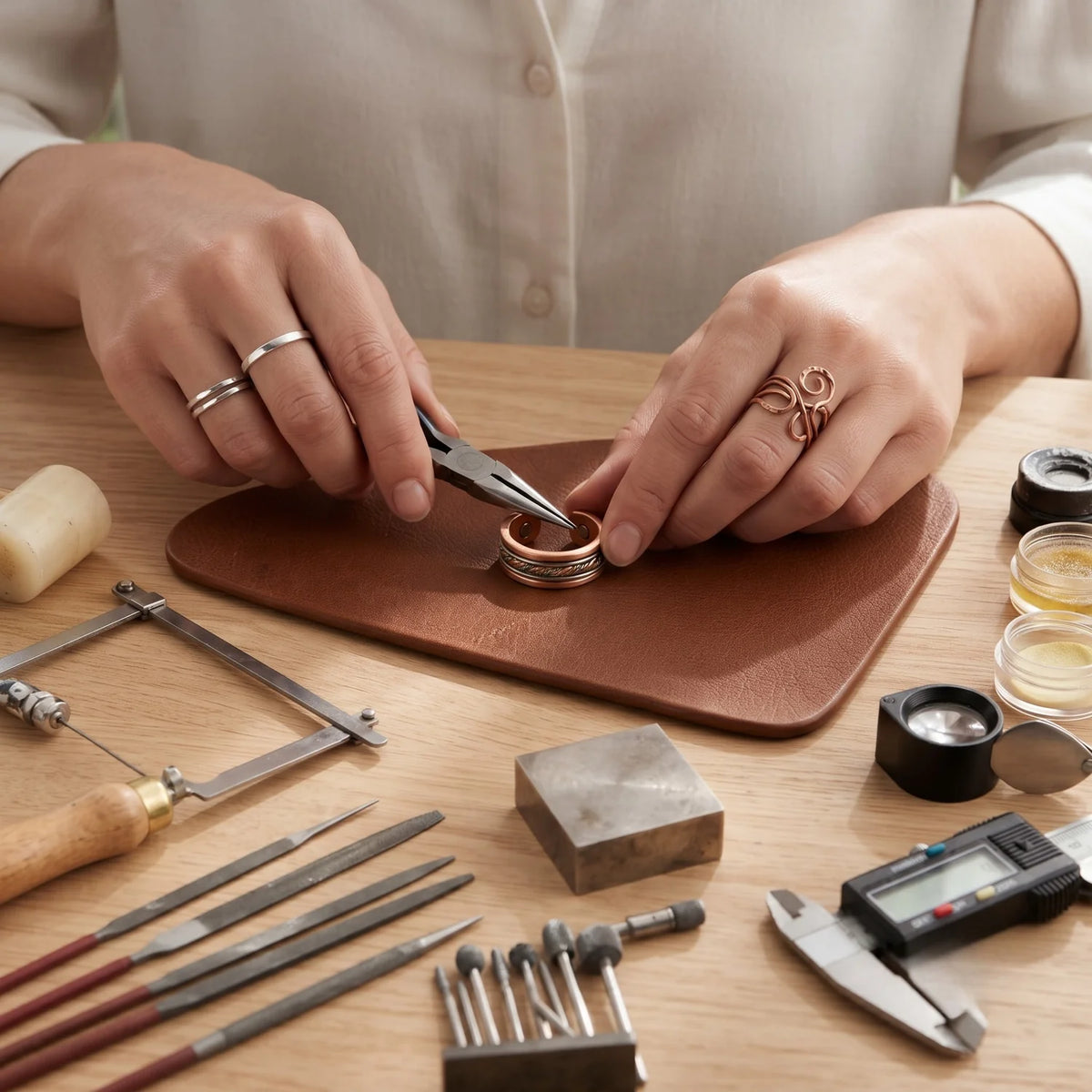 Braid Copper Ring