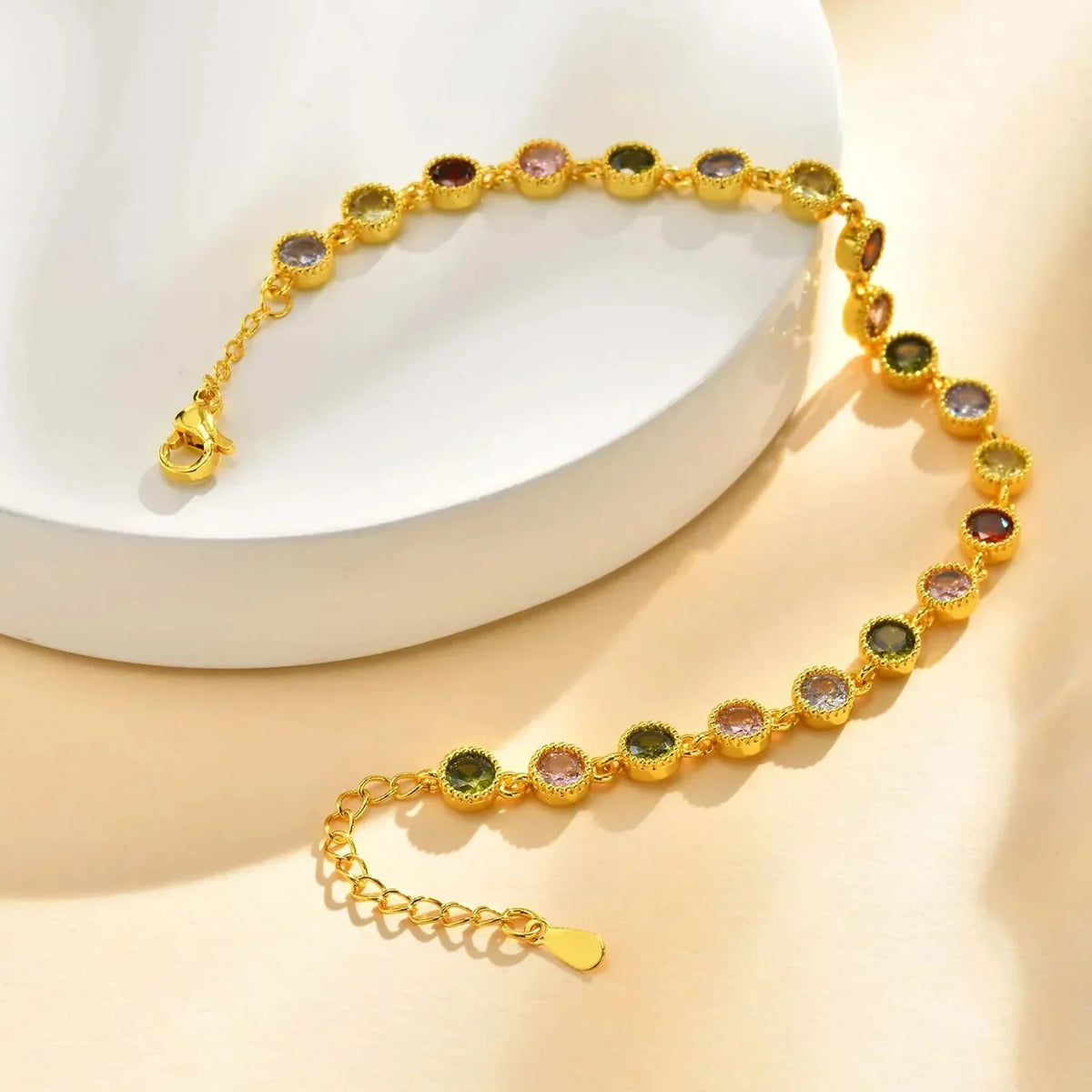 Bright Rainbow Charm Bracelet