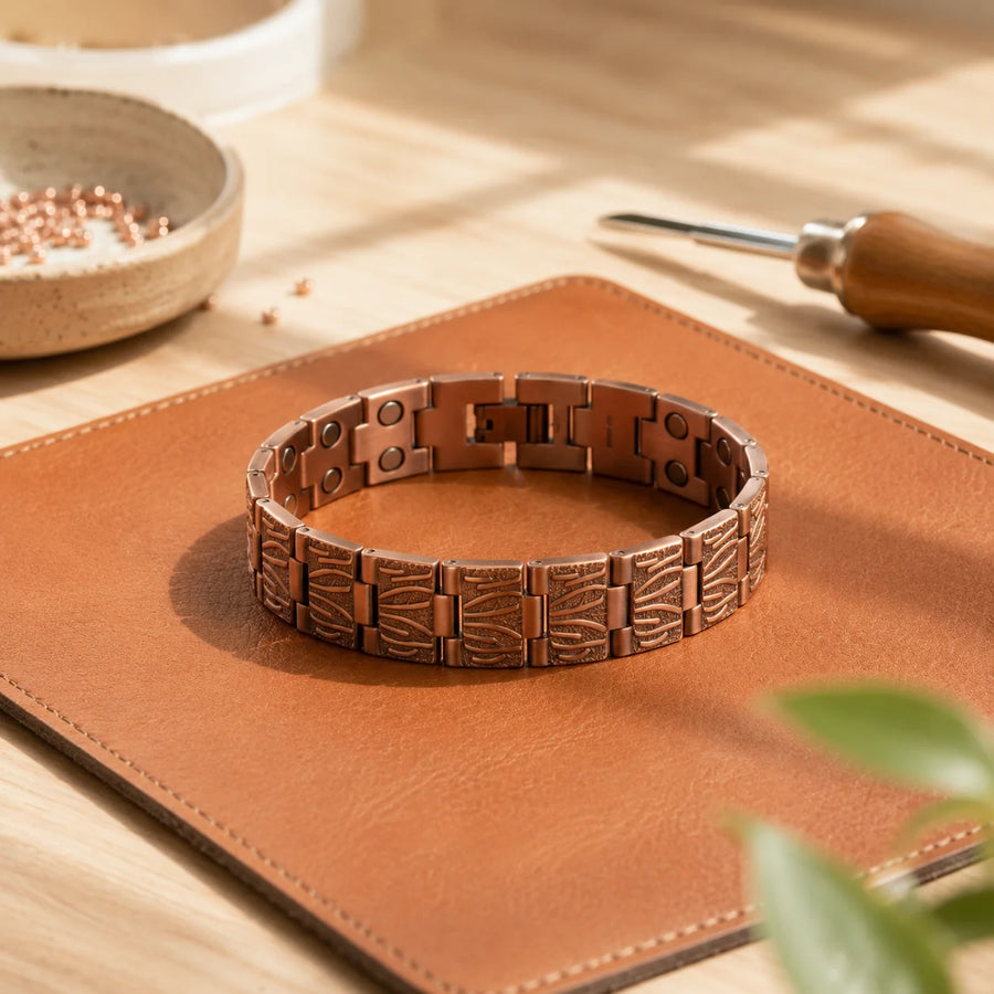 Brogue Men's Copper Bracelet