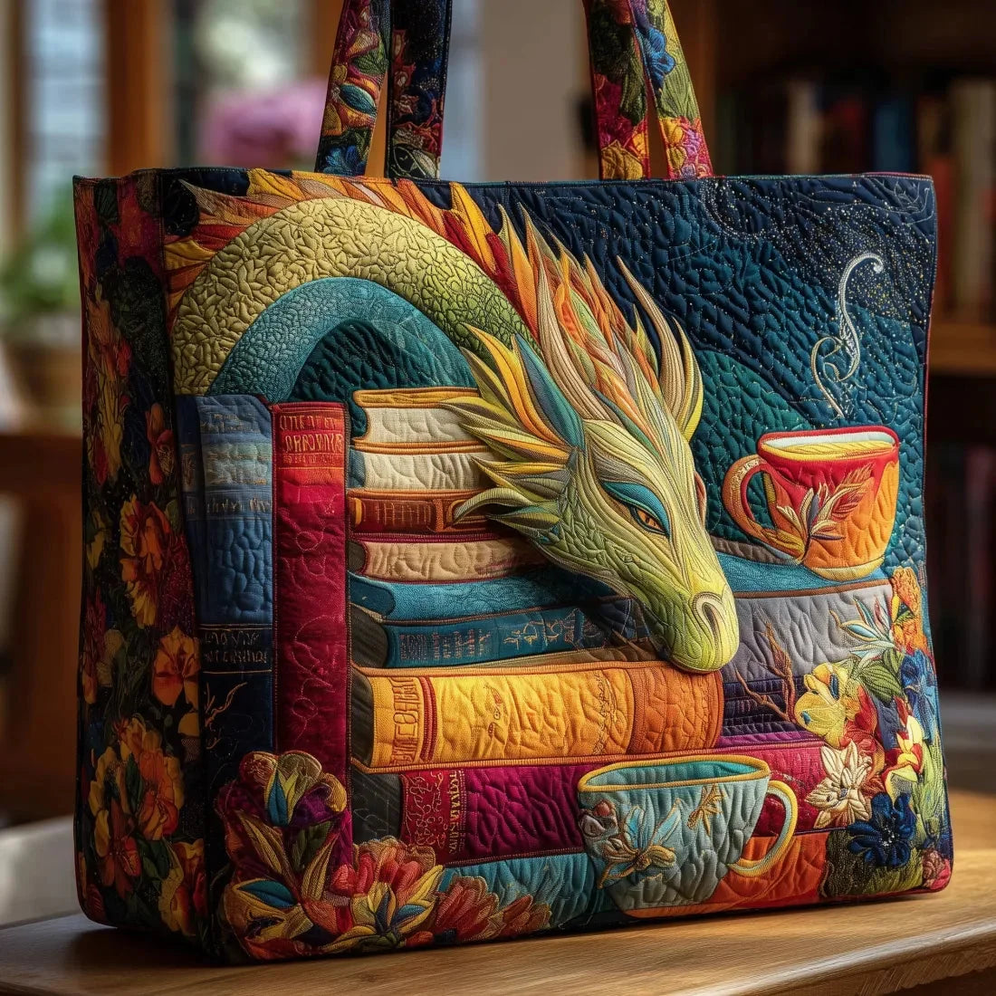 Brooke | Reading Dragon Quilted Tote