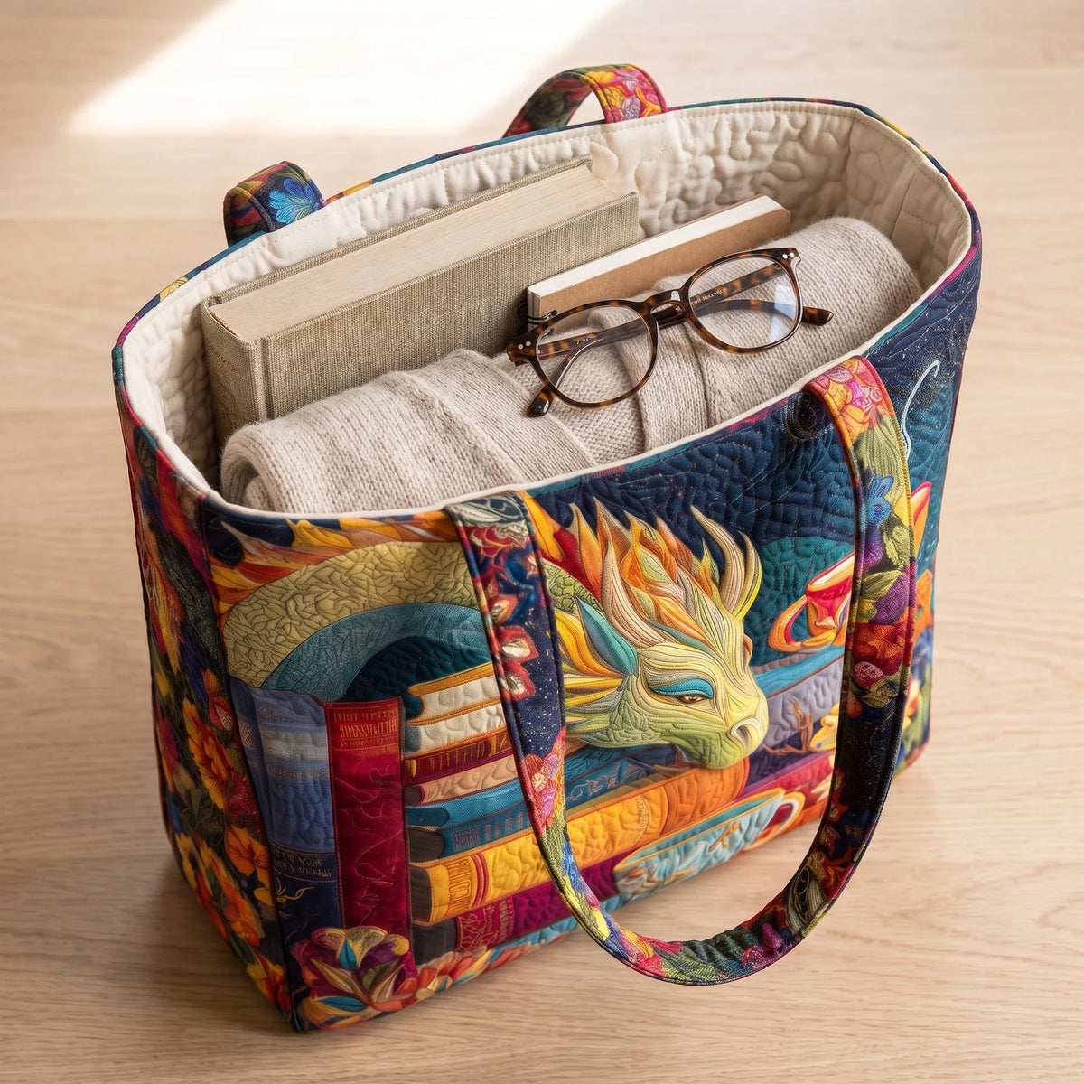 Brooke | Reading Dragon Quilted Tote