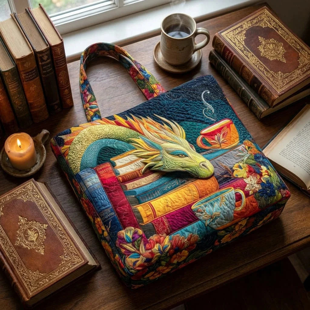 Brooke | Reading Dragon Quilted Tote