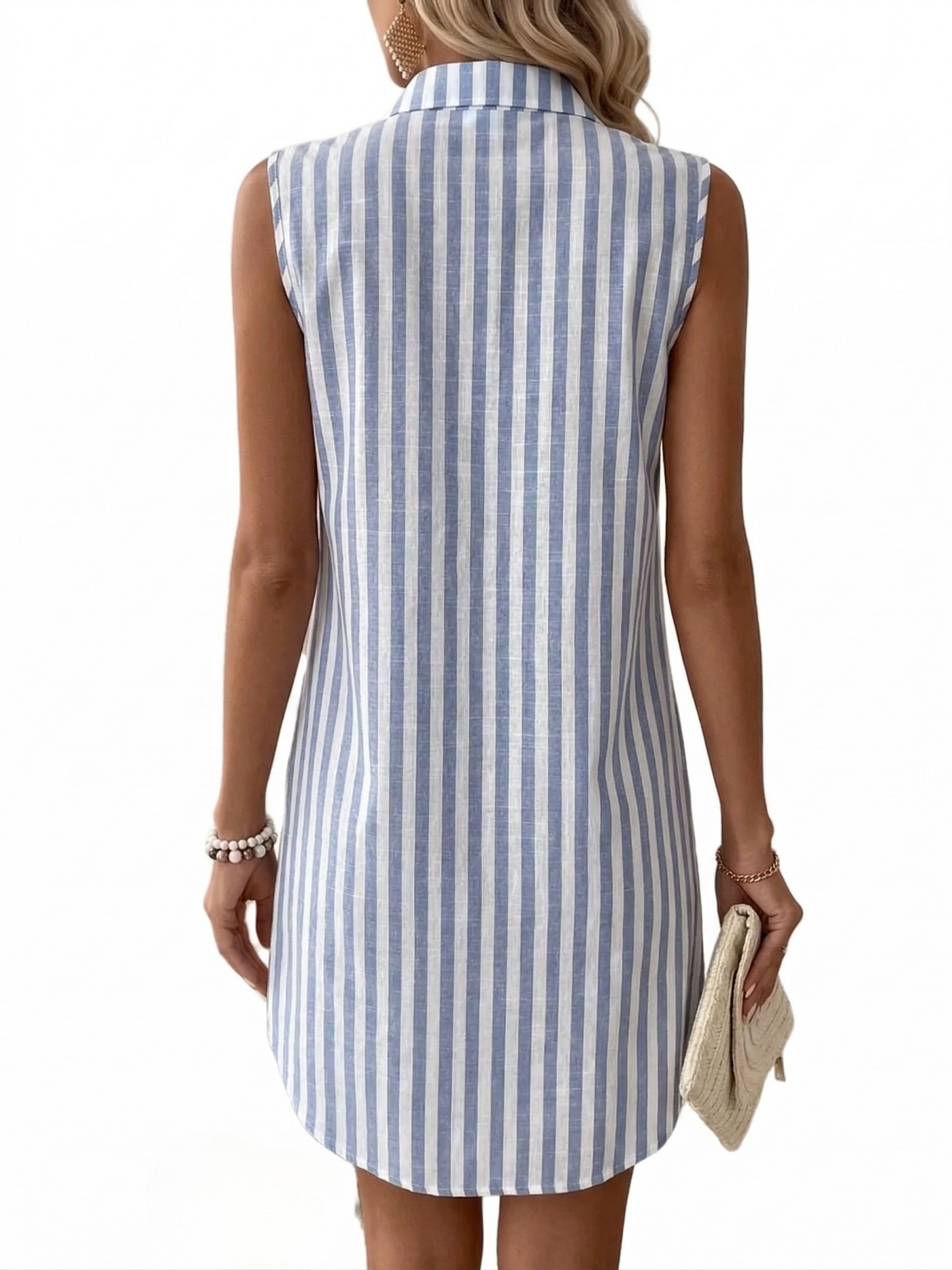 Frenzi - Striped Shirt Dress