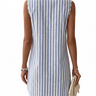 Frenzi - Striped Shirt Dress