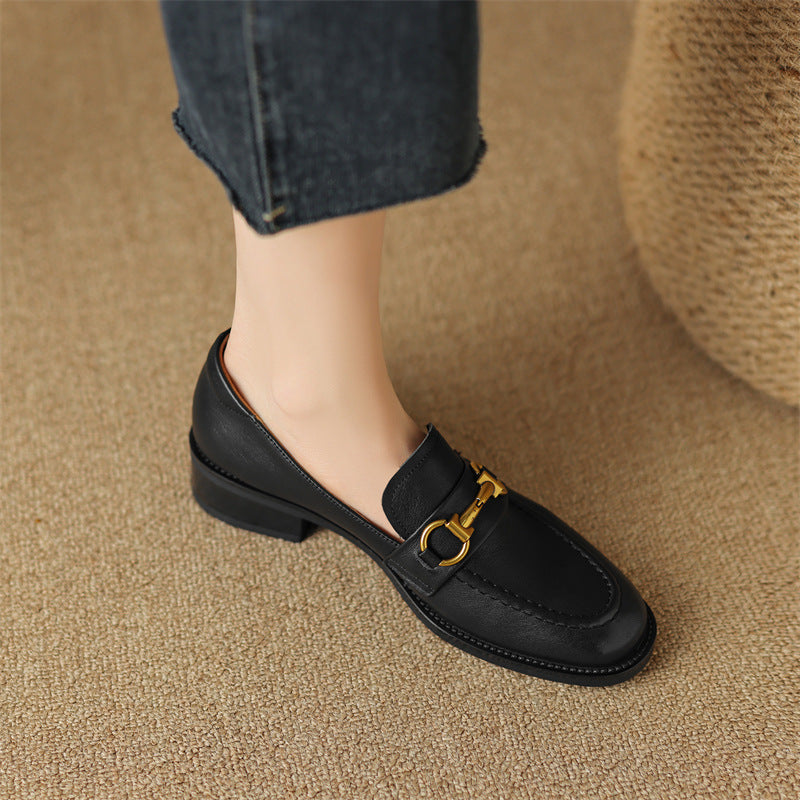Virelle Metal-Bit Leather Loafers